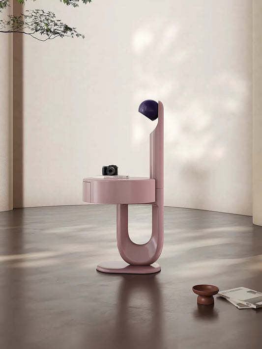 Hommie Pink Arch Side Table with Lamp HBLC027 1
