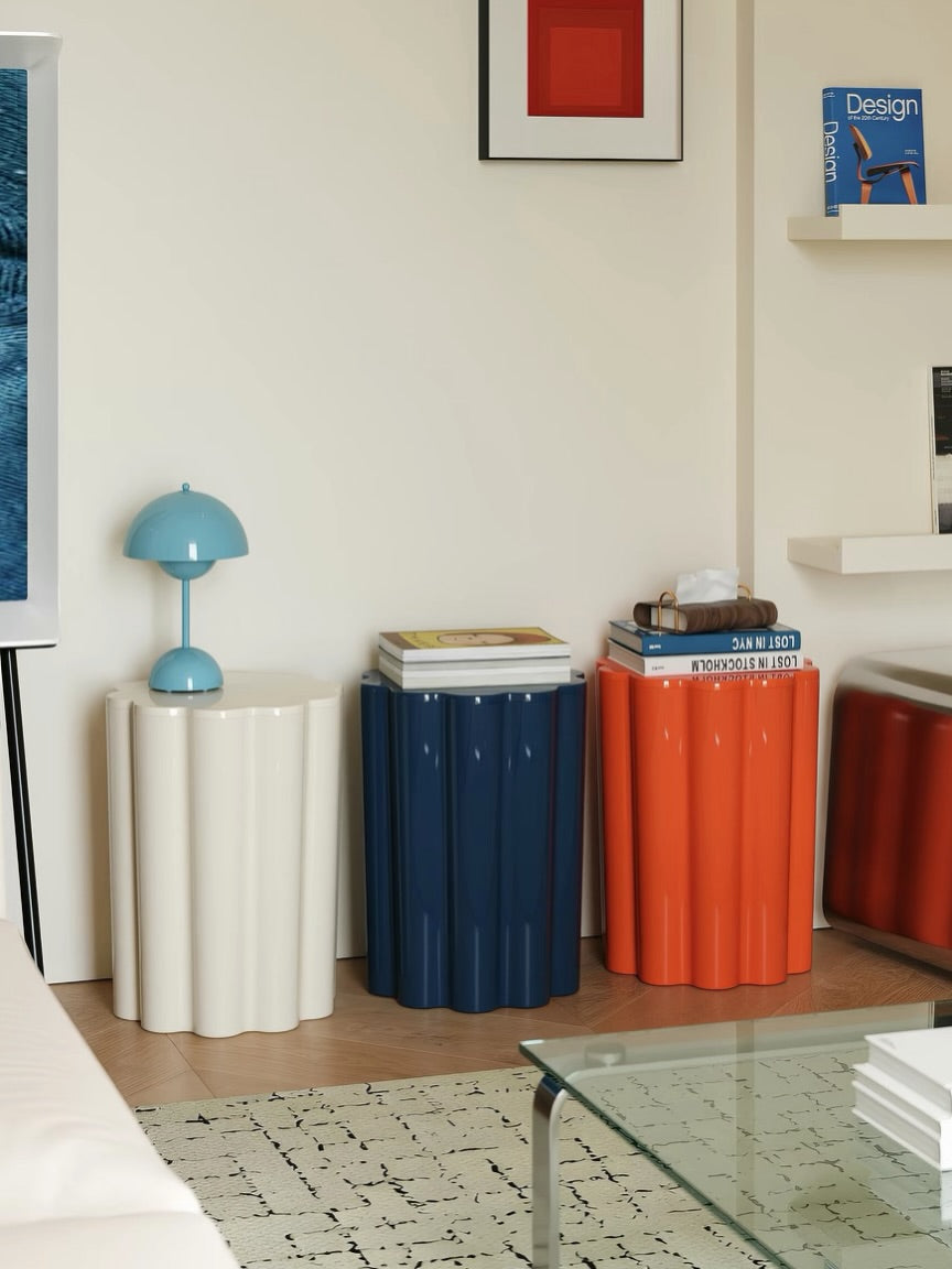 Hommie Fluted Pillar Side Table HBLC023 1