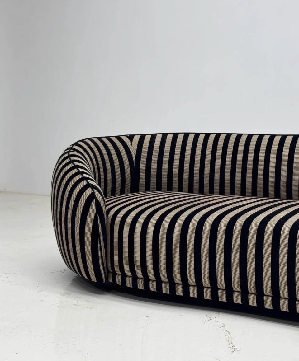 Hommie Black Stripe Curved Sofa HBSF070 4