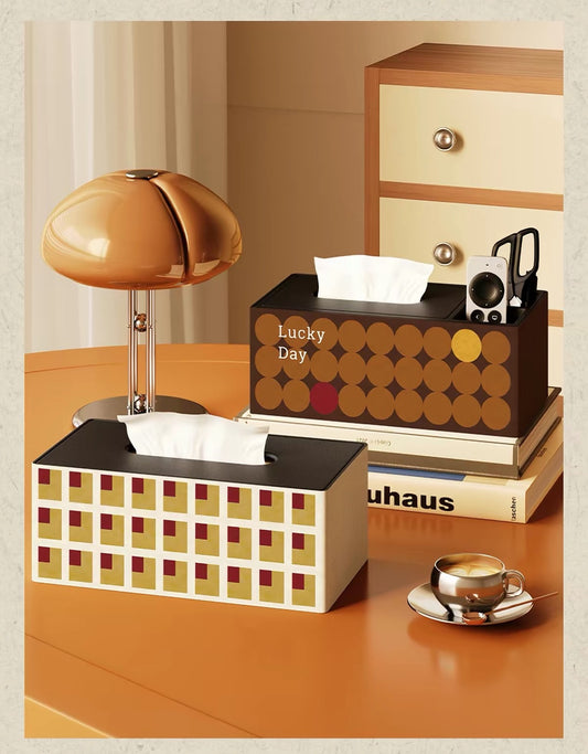Hommie Retro Pattern Tissue Box HBMC014 1