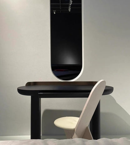 Hommie Black Oval Wood Working Table HBWD008 2