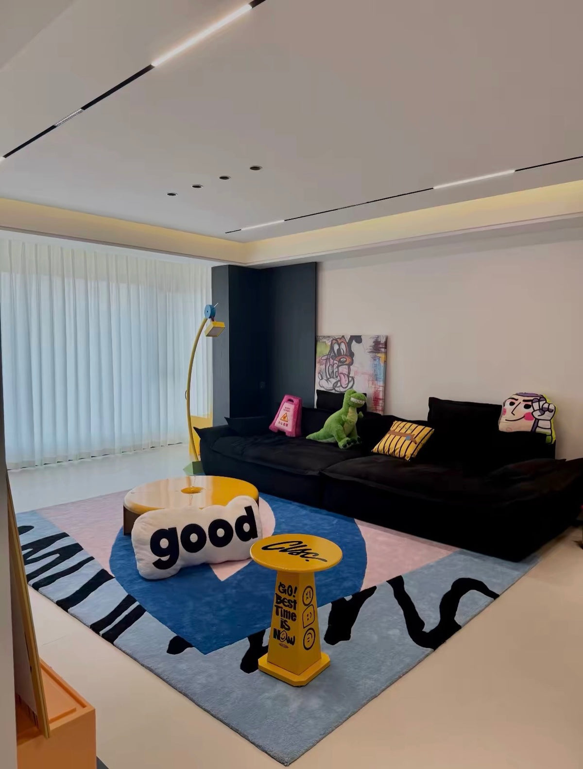Hommie Blue Zebra Wave Carpet HBCR014 2