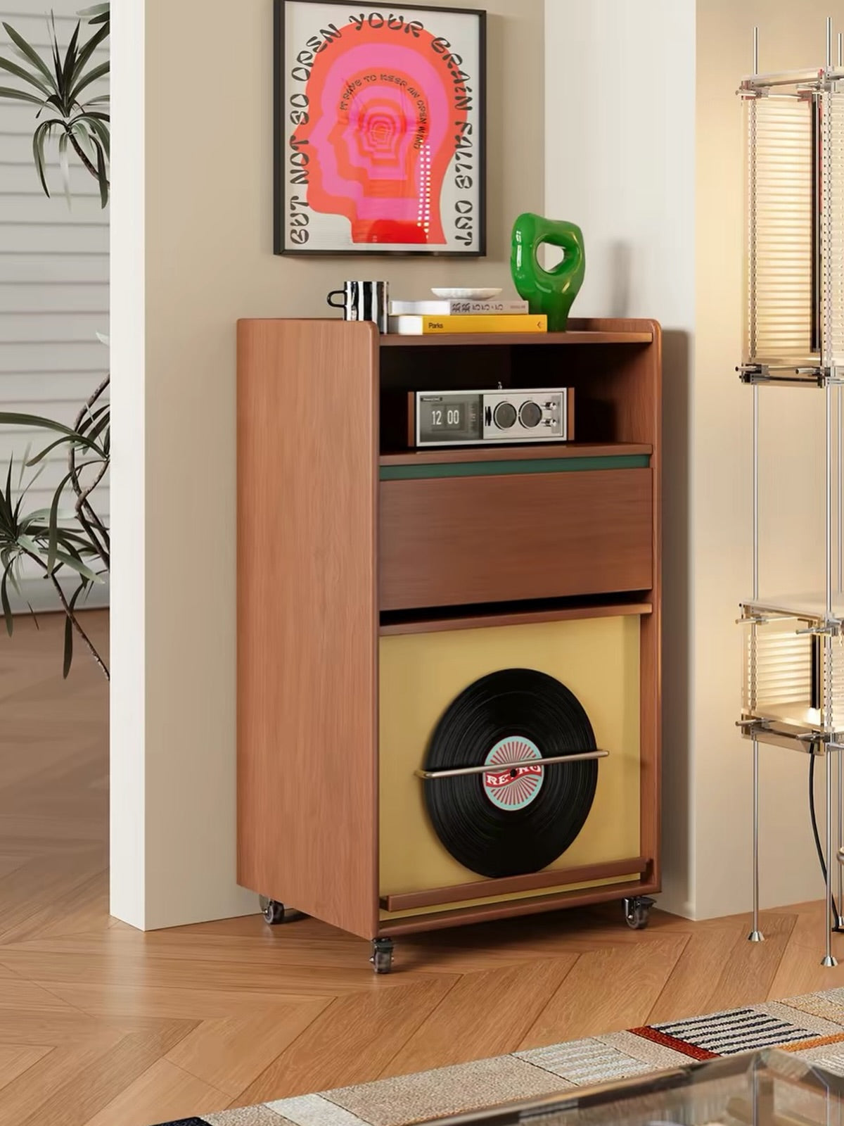 Hommie Vinyl Record Cabinet HBCB016 3