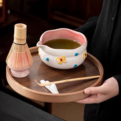 Hommie Heart & Bow Matcha Bowl Set HBKK042 1