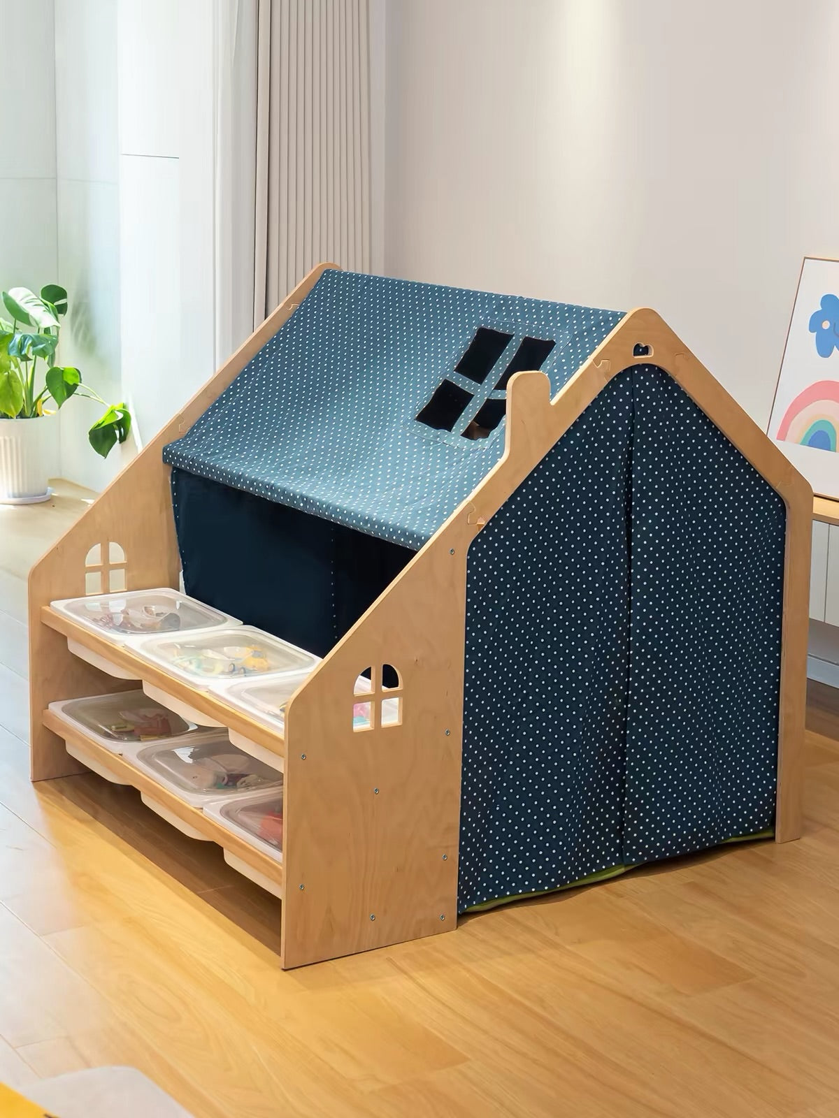Hommie Wooden House Kids Playhouse HBKW008 3