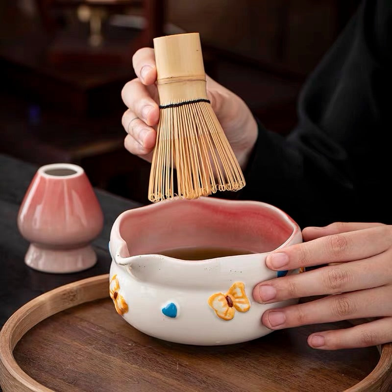 Hommie Heart & Bow Matcha Bowl Set HBKK042 2