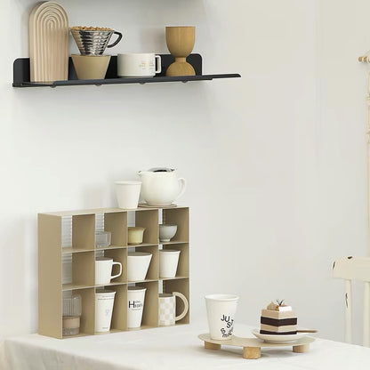 Hommie Beige Grid Cup Shelf HBKK041 2