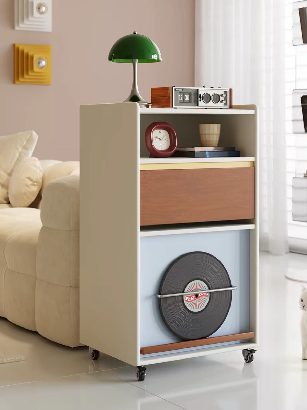 Hommie Vinyl Record Cabinet HBCB016 2