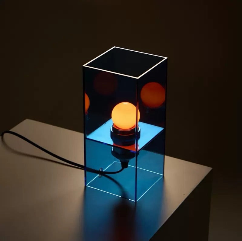 Hommie Blue Acrylic Cube Table Lamp HBCL033 1
