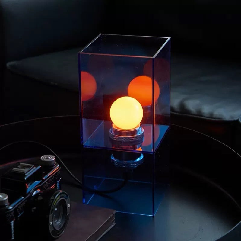Hommie Blue Acrylic Cube Table Lamp HBCL033 2