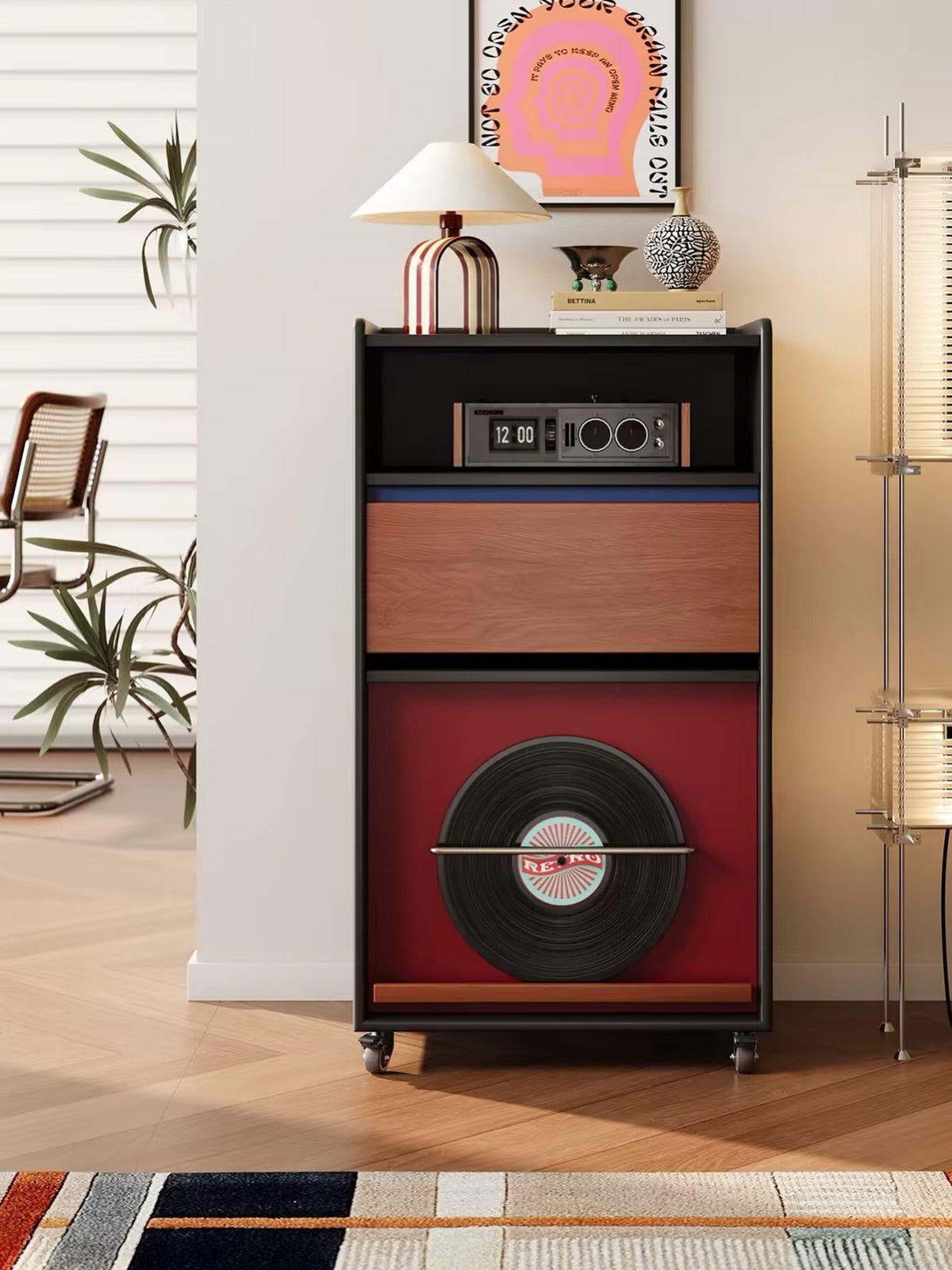 Hommie Vinyl Record Cabinet HBCB016 1
