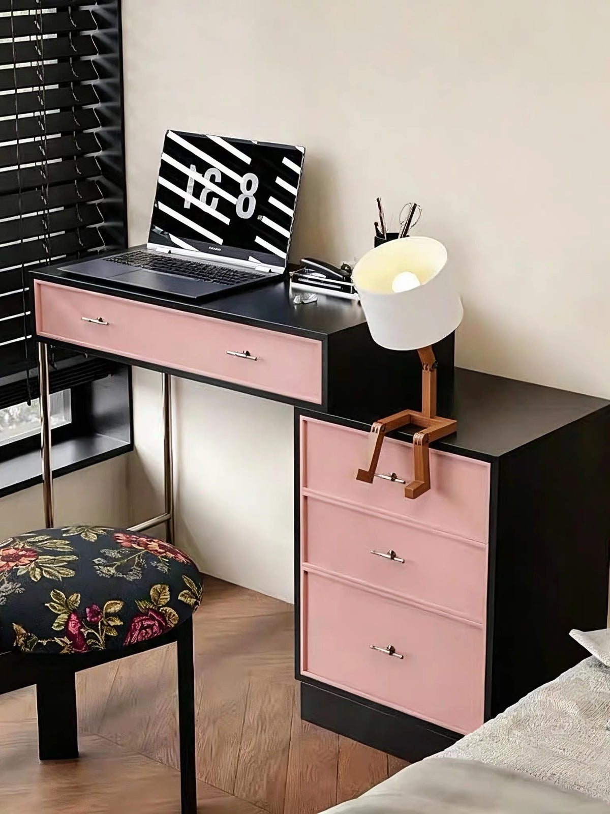 Hommie Color Block Drawer Dressing Table HBMB011 5
