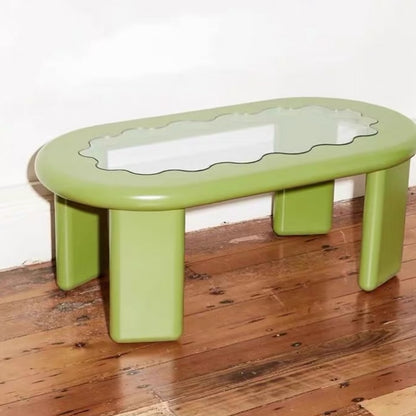 Hommie Wavy Glass Coffee Table HBFT027 2