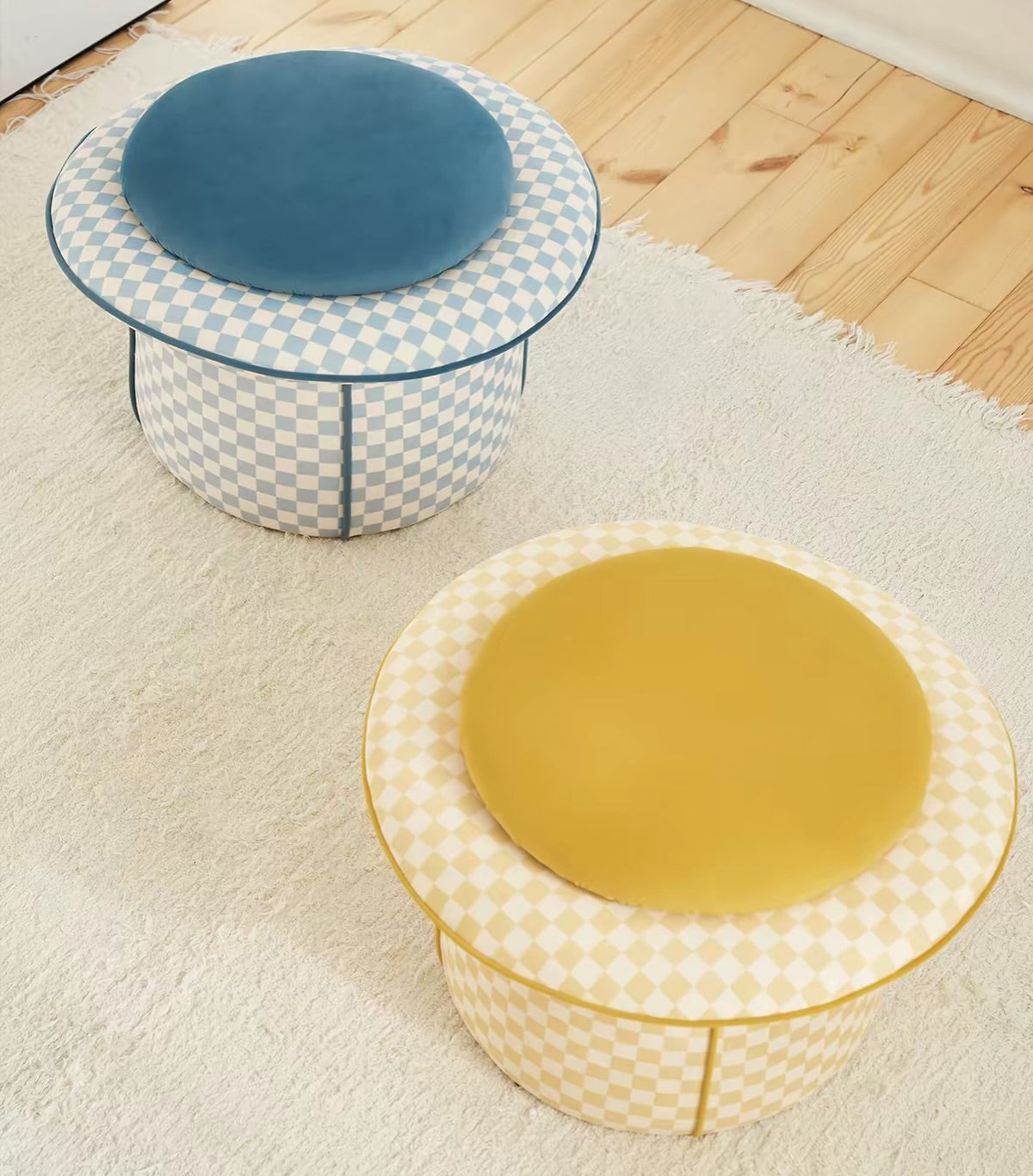 Hommie Checkered Hat Stool HBST030 2
