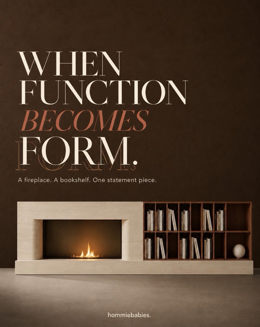 Hommie Fireplace Bookshelf Console HBTC024 1