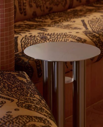Hommie Stainless Tube Leg Round Side Table HBLC018 3