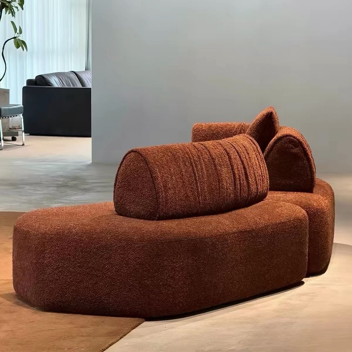 Hommie Curved Boucle Sofa HBSF064 3