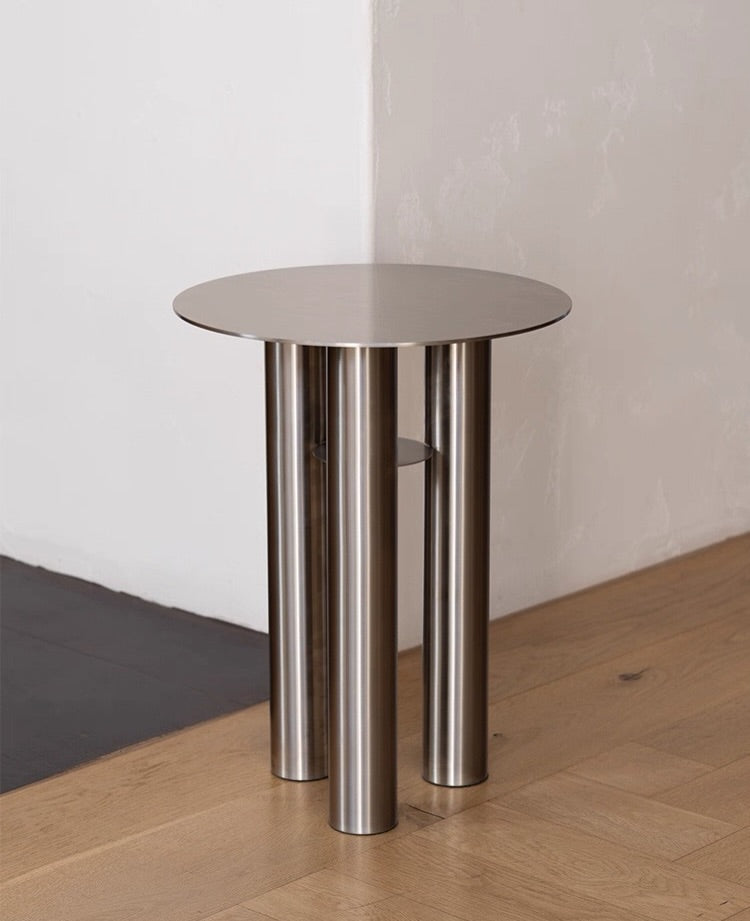 Hommie Stainless Tube Leg Round Side Table HBLC018 5