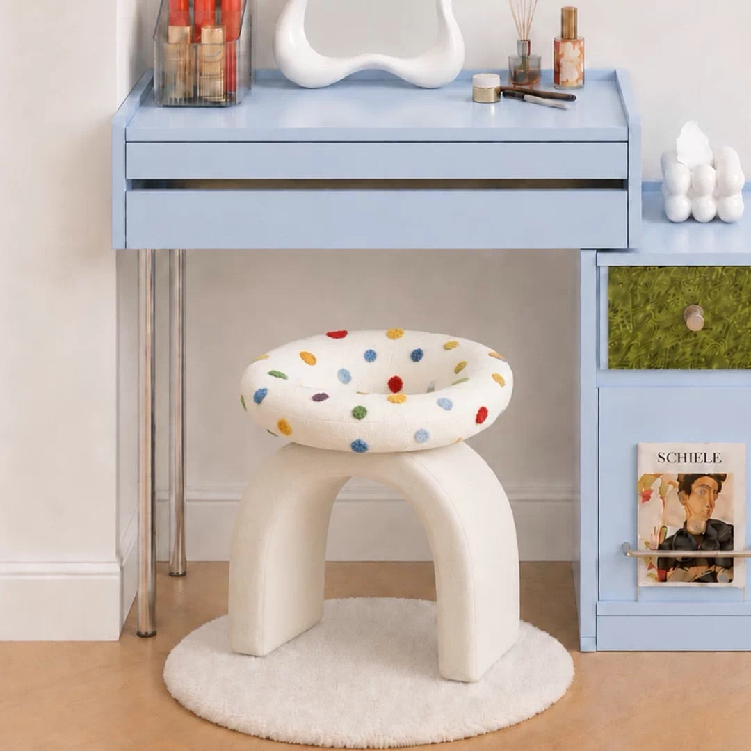 Hommie Gingham Arch Stool HBST029 3