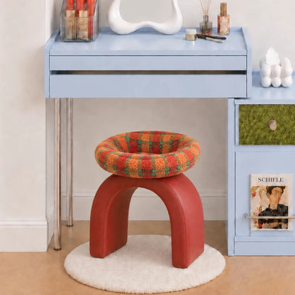 Hommie Gingham Arch Stool HBST029 4