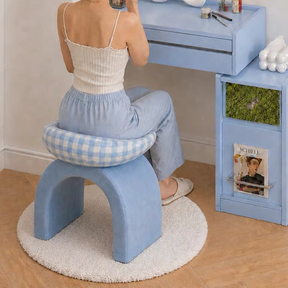 Hommie Gingham Arch Stool HBST029 1
