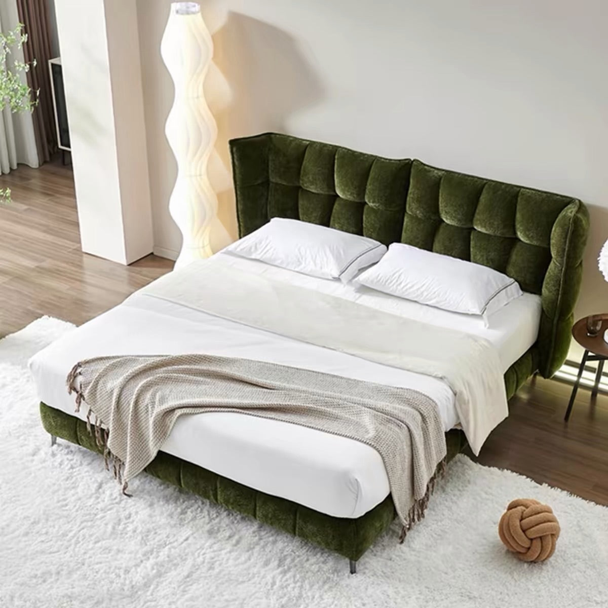 Hommie Tufted Velvet Bed Set HBBD022 2