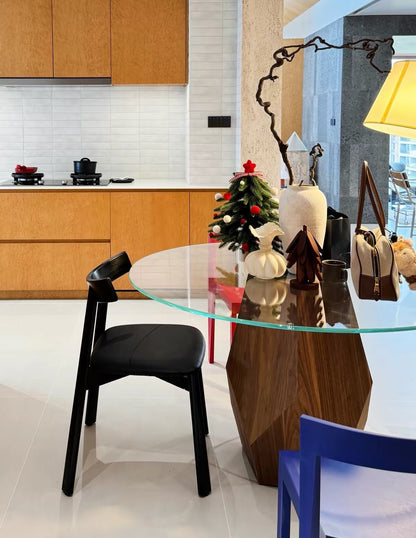 Hommie Round Wood Mirror Table HBFT023 2