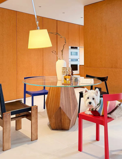 Hommie Round Wood Mirror Table HBFT023 1