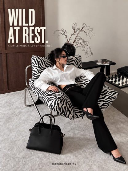 Hommie Zebra Print Armchair HBAC033 1