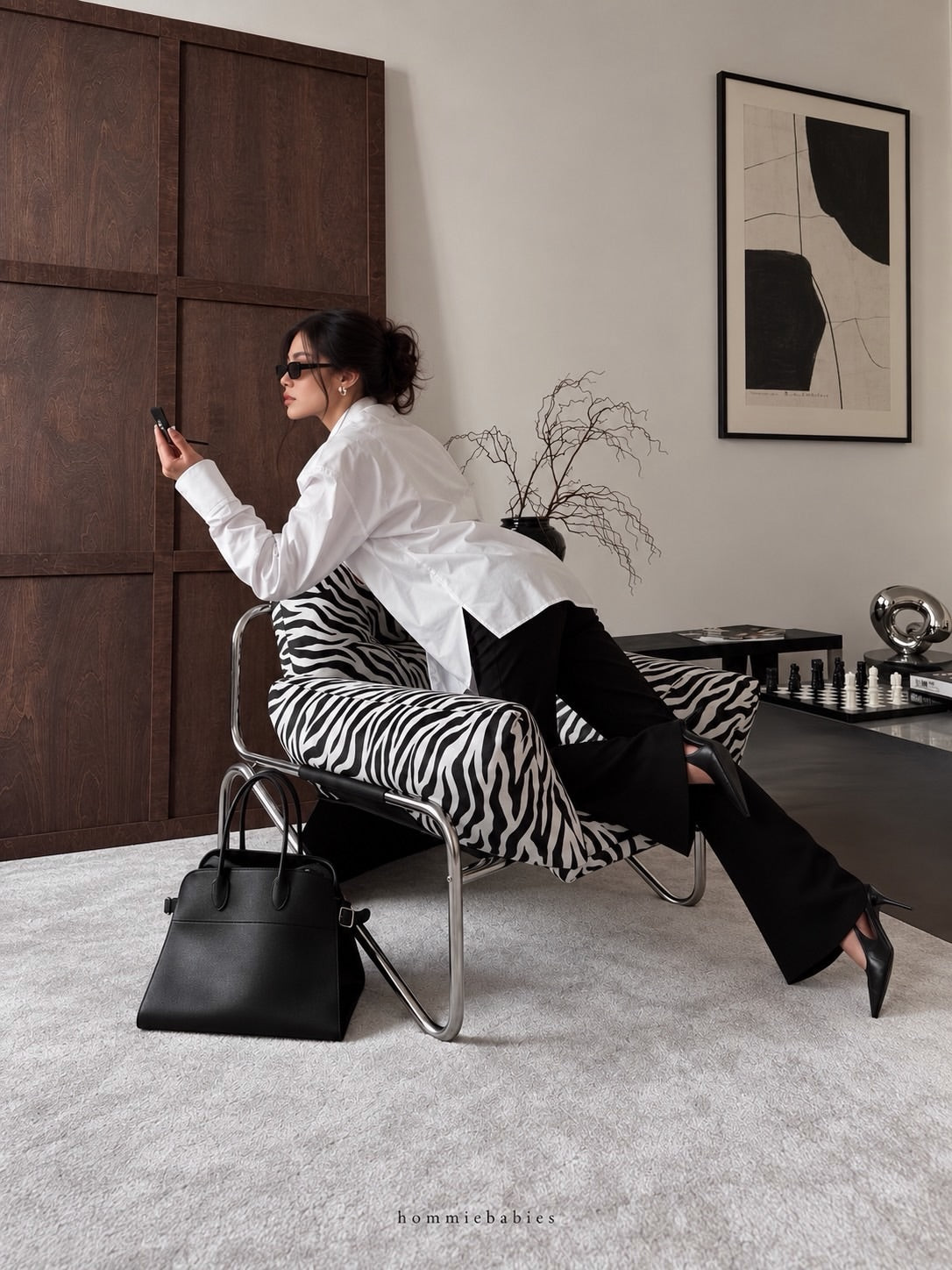 Hommie Zebra Print Armchair HBAC033 2