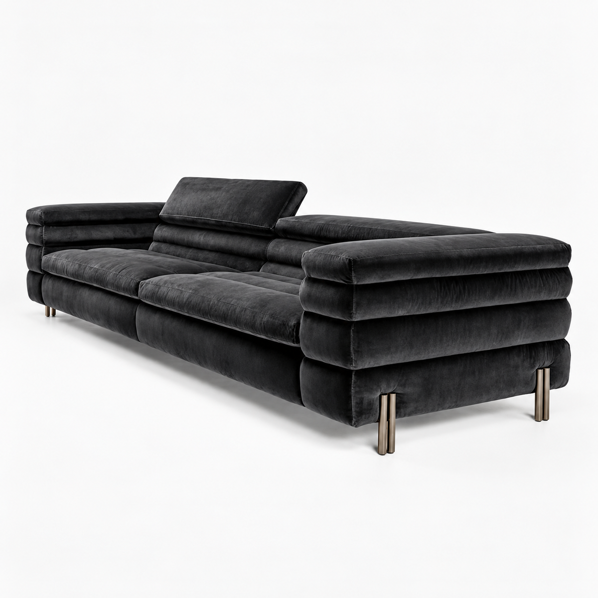 Hommie Square Velvet Sofa HBSF065