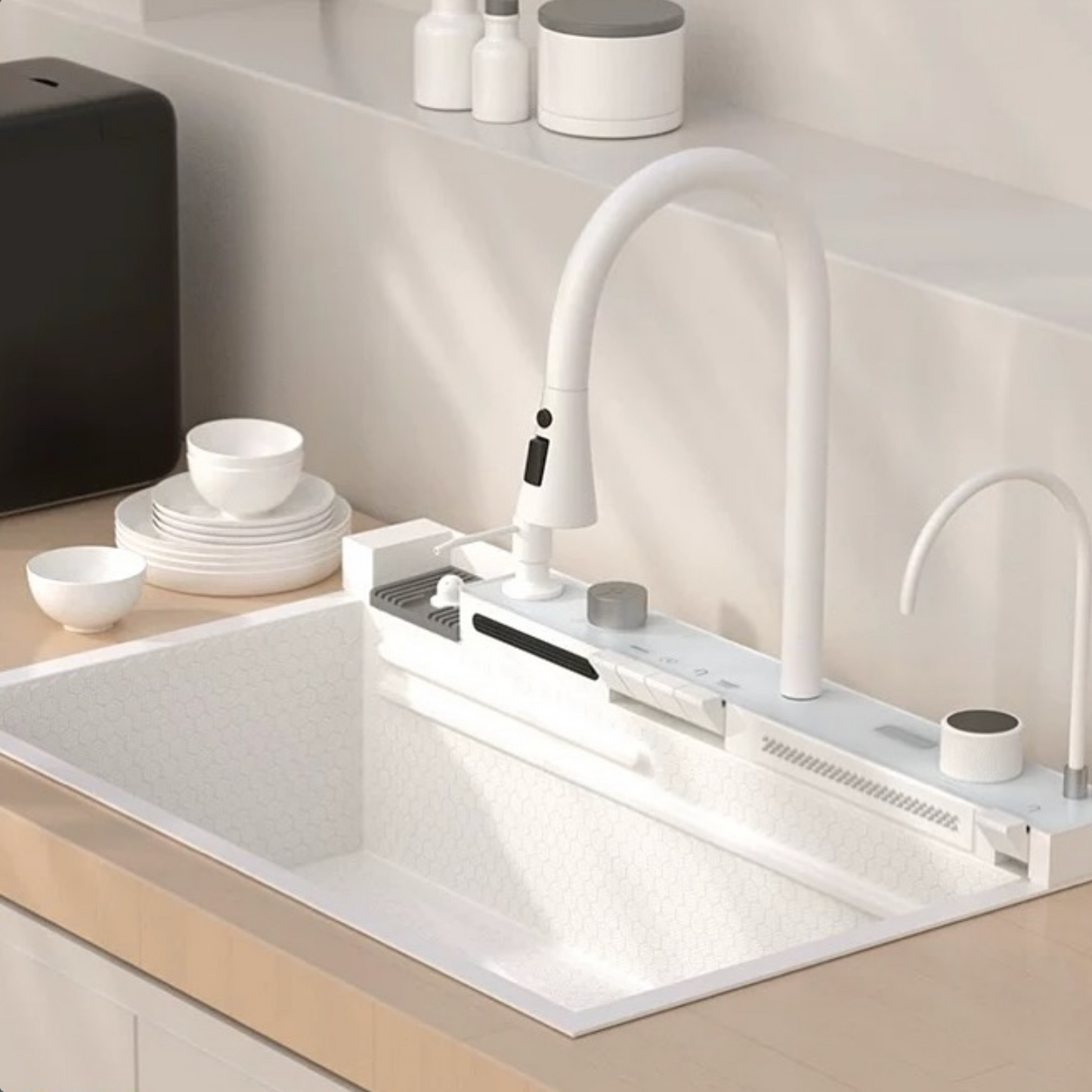 Hommie White Kitchen Sink HBSK010