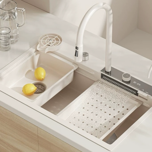 Hommie Pastel White Kitchen Sink HBSK011